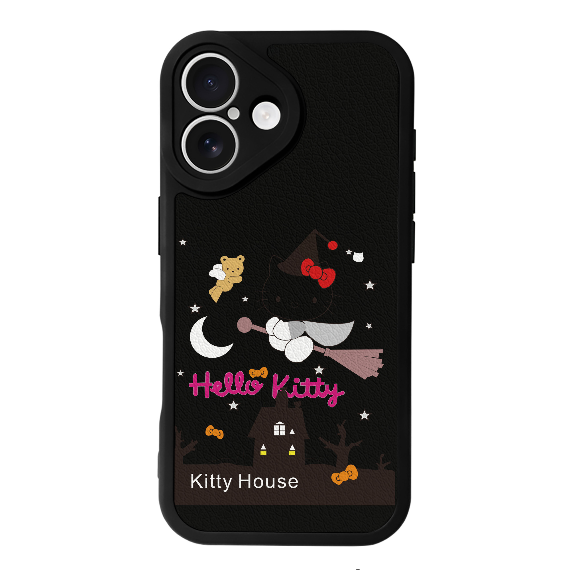 （画像用） Hello Kitty ハローキティ 【iPhone 16シリーズ対応】シリコンスマホケース（レザー調） 材質：シリコン